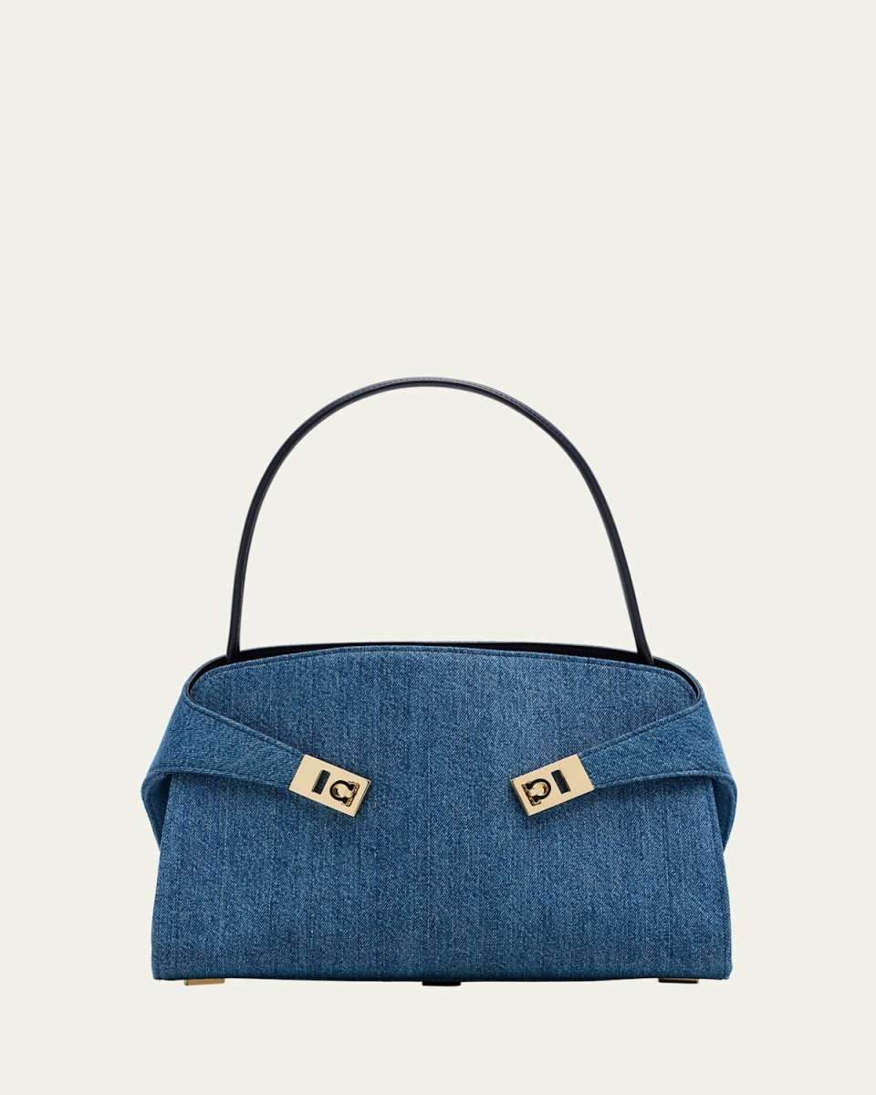 Hug Washed Denim Shoulder Bag